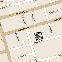 key map 590 King Street West, Toronto Ontario